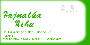 hajnalka mihu business card